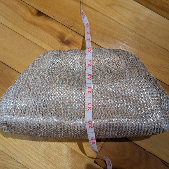 Anthropologie Silver Rattan Clutch - Picture 7 of 7